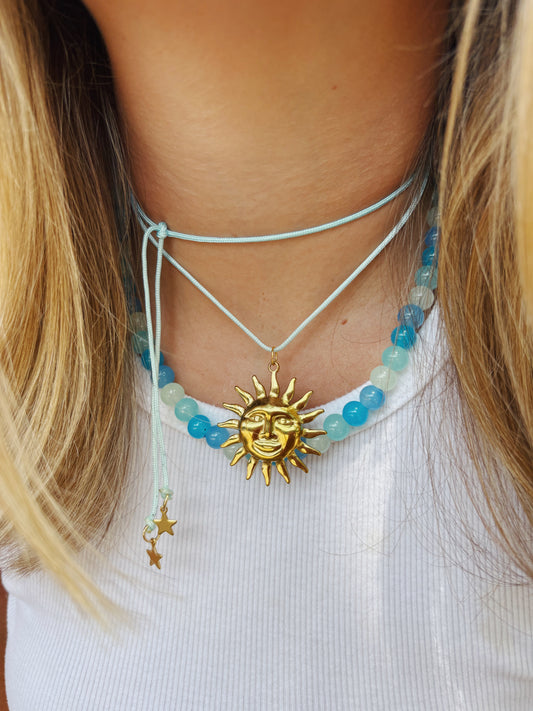 The Kylie Glass Beaded Necklace- COVE