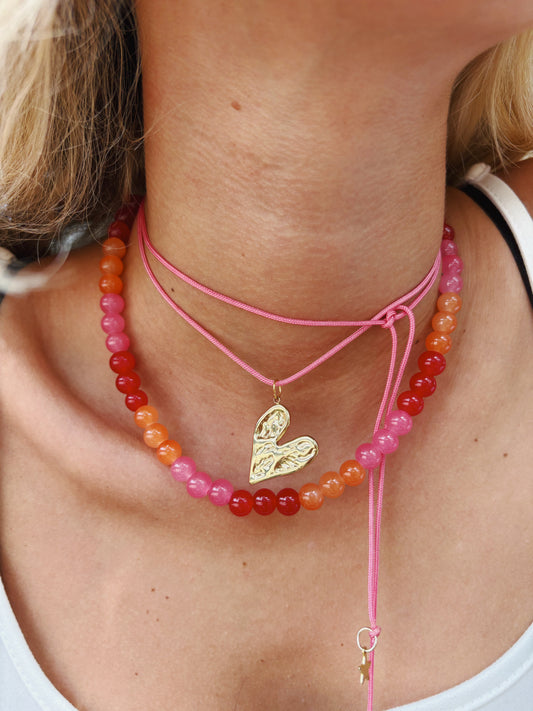 The Lani Rope Tie Charm Necklace- SHERBERT